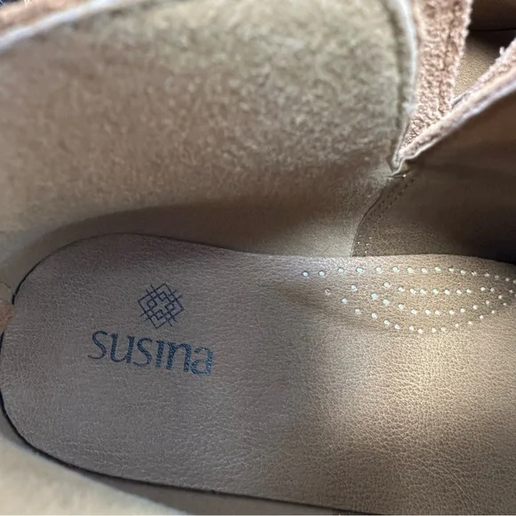 Nordstrom Susina Blakely Suede Leather Ankle Boots Brown Size 6.5 - Picture 8 of 9